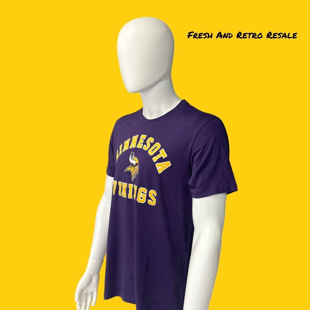 Minnesota Vikings NFL T shirt purple Large brand 47 apparel slip on Soft new - Picture 4 of 7